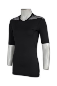 T495 專營女性時尚T恤公司 團購女裝T恤 度身訂造女裝時尚T恤 時尚造型T恤訂購優惠    黑色